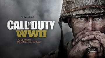 Call of Duty WWII PC Open Beta! Weird Bugs and Glitches(Unedited)