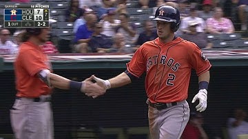 HOU@CLE: Bregman hustles home on a wild pitch