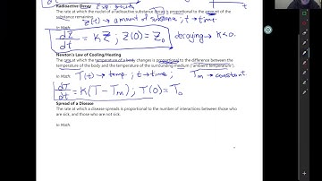 Math 240 Differential Equations: 1.3 — DEs as Math Models