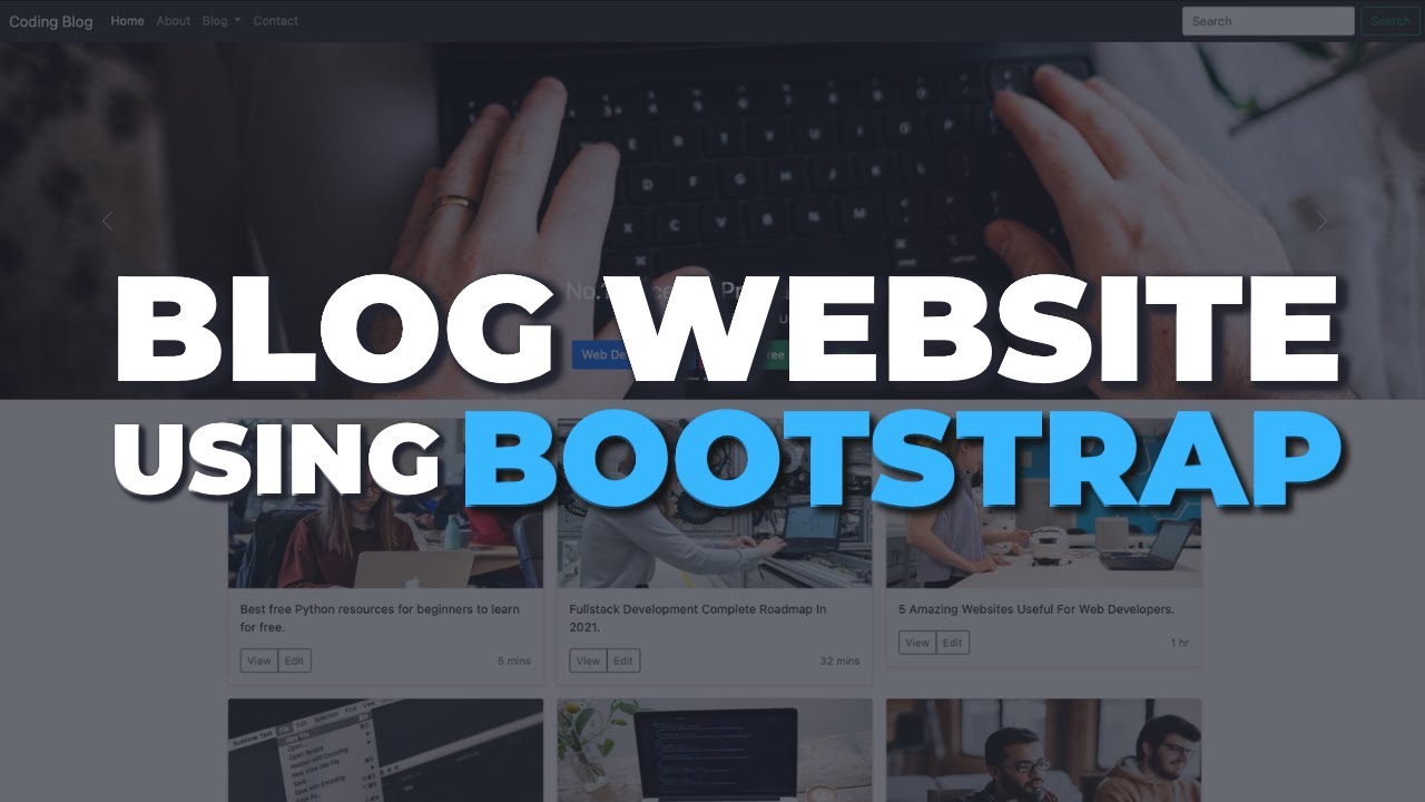 How to Create a Simple Blog Website Using Bootstrap - YouTube