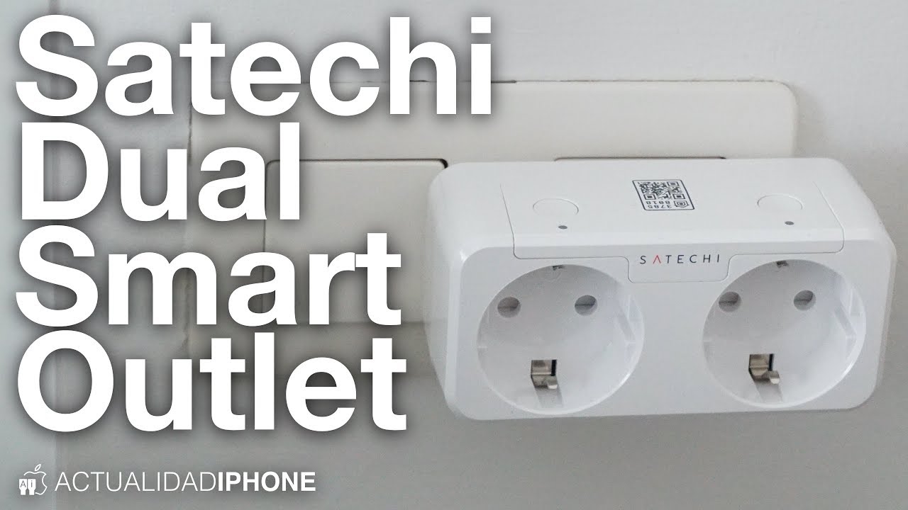 Satechi Dual Smart Outlet - Multiprise connectée compatible Apple HomeKit -  Prise connectée - SATECHI