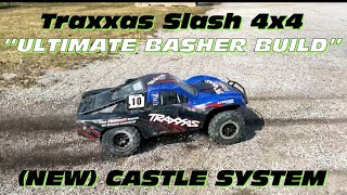 FIRST TEST of ** BRAND NEW ** Castle Power System in Traxxas Slash 4x4 “ULTIMATE BASHER BUILD”