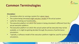 Lecture 10:Embedded System Design and Validation #ch30sp #swayamprabha