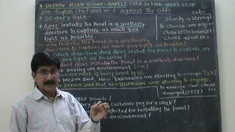 Unit-1 Against the Odds (Part 4) | English | Std. 10 | GSEB | Deepak High School | Prakash Joshi