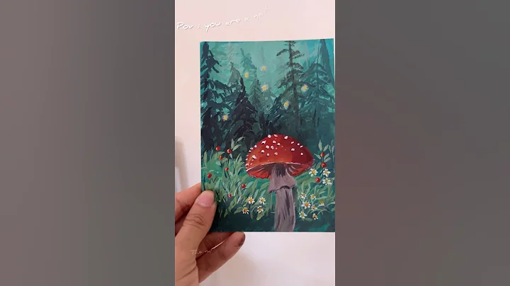 Gouache painting #art #gouachepainting #mushroompainting #beginnersart