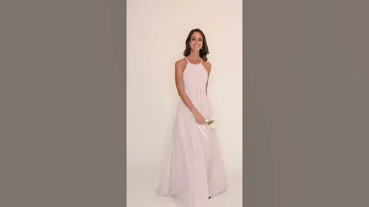 Laura Halter Neck Chiffon Bridesmaids Dress in Lig...