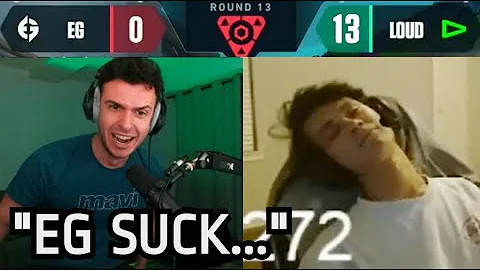 SEN Tarik & Zekken Reacts to EG LOSING 13-0 to LOUD