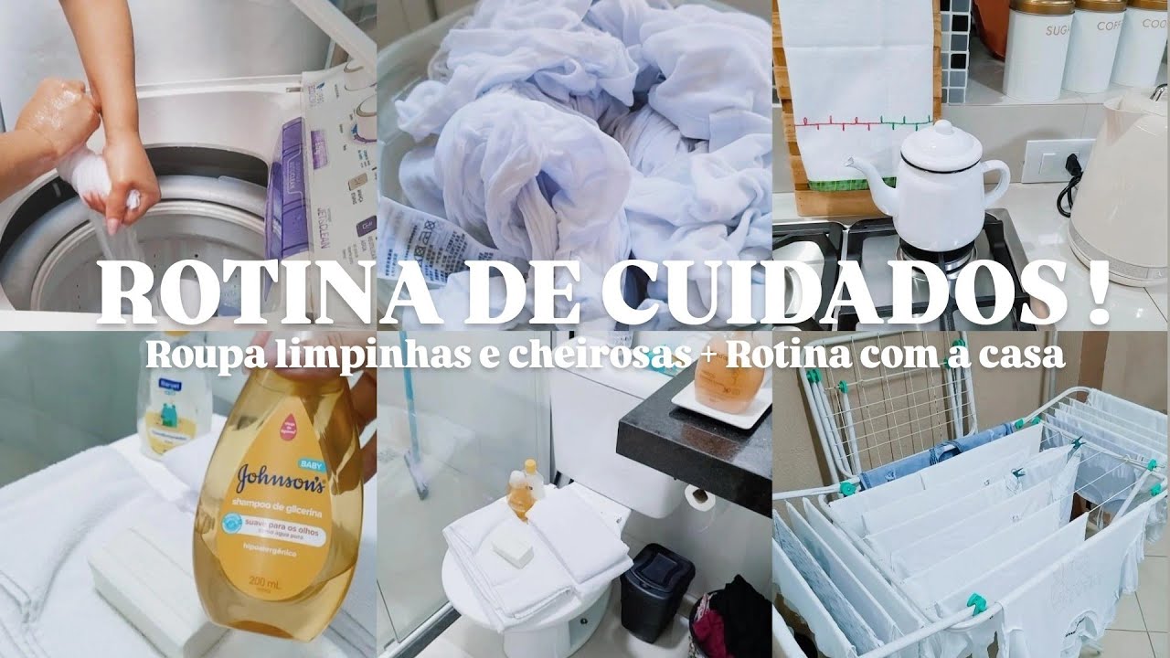 ROTINA DE DONA DE CASA+ ROUPAS LIMPINHAS E CHEIROSAS+ DEI BANHO NA TEL  EM CASA 🐶