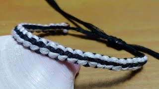 How to make macrame bracelets from sewing thread for beginners / easy macrame bracelets