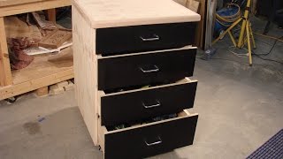 Video 61:2 The making of a Mobile shop storage cabinet with simple hand and power tools. Simple Dado & Plywood Cabinet 
