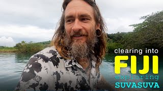 Getting Cleared into Savusavu in Fiji and Exploring Nakama Creek by Dinghy