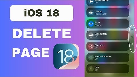 How To Delete Page On Control Center On iOS 18
