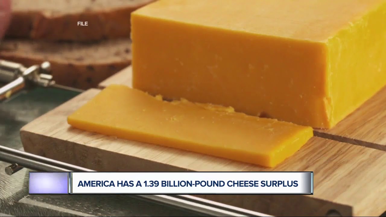 America has a record high stockpile of cheese at 1.385 billion pounds