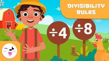 DIVISIBILITY RULES for Kids 🐑🐔 Dividing by 4 and 8 ➗ Episode 3