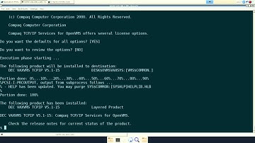 SimH OpenVMS VAX Part 2, license and TCPIP