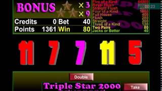 Video Poker da bar triple star 2000 videopoker slot macchine screenshot 1