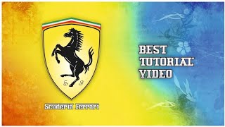 HOW TO DRAW THE FERRARI LOGO|How to draw Ferrari logo drawing step by step|Coreldraw