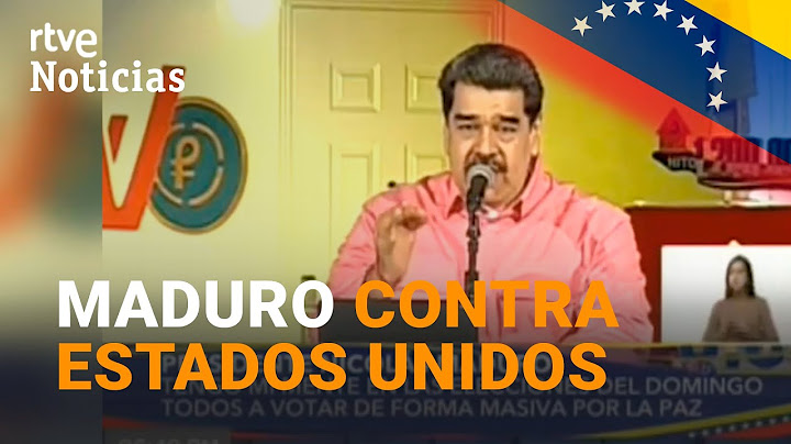 MADURO anima a los VENEZOLANOS a VOTAR contra EE.UU en las elecciones regionales I RTVE Noticias