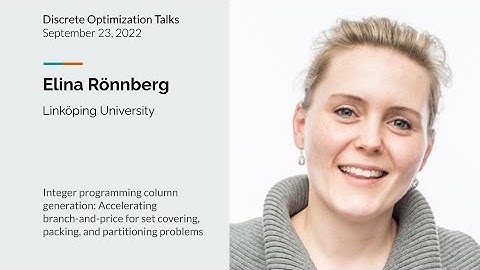 Elina Rönnberg IP column generation: Accelerating branch&price for set covering/packing/partitioning