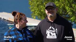 ELK LAKE: Owners Mallory and Jason of Elk Lake Wilderness Resort