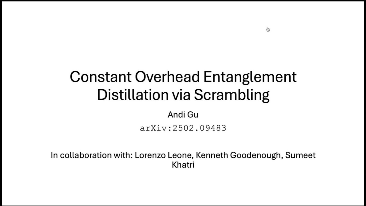 Constant Overhead Entanglement Distillation via Scrambling