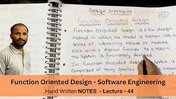 Design Strategies - Function Oriented Design in Software Engineering Tutorials in Hindi