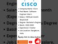 IT Companies jobs, IT Jobs For freshers #jio #cisco #recruitment2023 #jobvacancy #tcsjob #wfhjobs