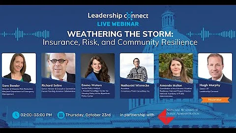 WEBINAR: Weathering the Storm: Insurance, Risk, and Community Resilience