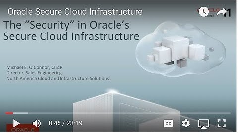 Oracle Secure Cloud Infrastructure