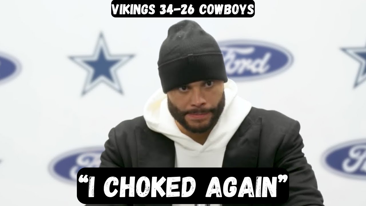Dak Prescott Postgame Press Conference Interview after loss - Vikings ...