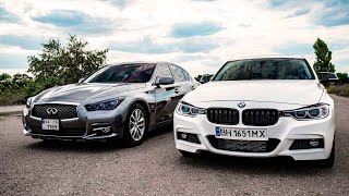 Японские истребители на стероидах против Стокового немца( BMW 335 vs Infiniti, Mark2, Accord )