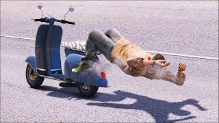 GTA 5 Crazy Motorcycle Crashes Episode 18 (Euphoria Physics Showcase)