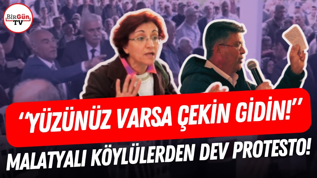 Malatyalı köylüler ÇED toplantısına izin vermedi: “YÜZÜNÜZ VARSA ÇEKİN GİDİN!”