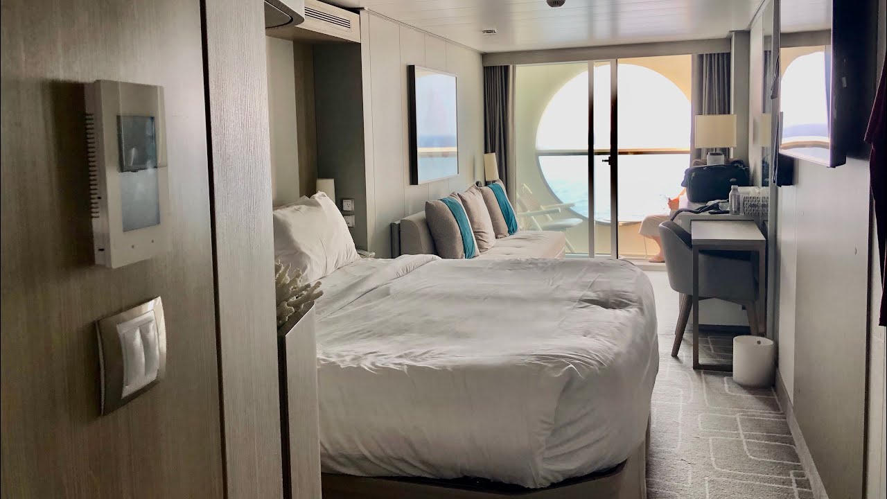 Celebrity Edge Deluxe Porthole View With Verandah Cabin 7303 Tour Day celebrity-edge-deluxe-porthole-view-with-verandah-cabin-7303-tour-day