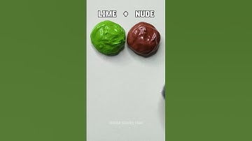Lime + Nude = Unexpected Earthy-Fresh Color! 🎨😳 #colormixing #satisfying #asmr #shorts