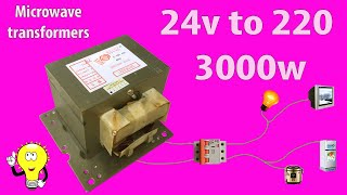 How to make a simple inverter 3000W, Microwave transformer, creative prodigy #66