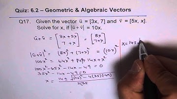 Solution Sum of Vectors Magnitude Q17 - EDEXCEL - GCSE