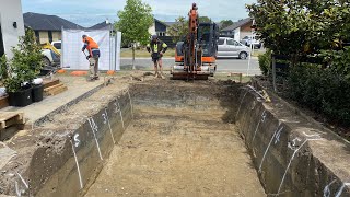 ZX65 With 90° Tilt hitch -  Pool Excavation Time-lapse Start To Finish by NZ DIRT 19,784 views 3 years ago 6 minutes, 8 seconds