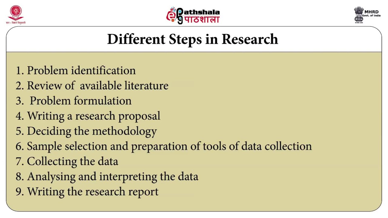 steps involved in writing a research report