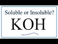 Solubility of Potassium Hydroxide