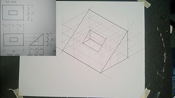ORTHOGRAPHIC PROJECTION CONVERT TO ISOMETRIC DRAWING (EXAMPLE #4)
