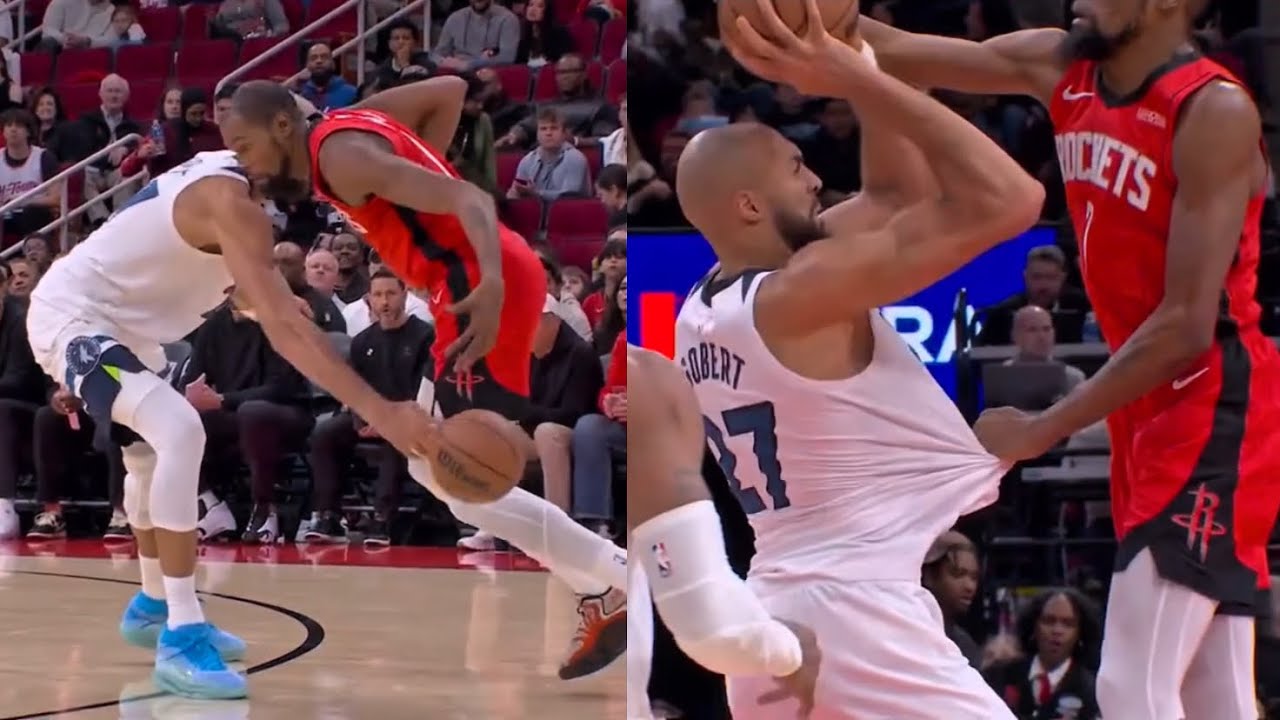 Руди Гобер разделся с Кевином Дюрантом, а затем и сам разделся, но судьи не зафиксировали фол.