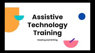 Full FAAST ARDC Transition Training for Assistive Technology - Reading and Writing Guide