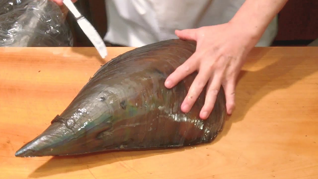 タイラギ貝 Fan Shell の 貝柱の刺身 大和の 和の料理 刺身 リハビリ編 Youtube