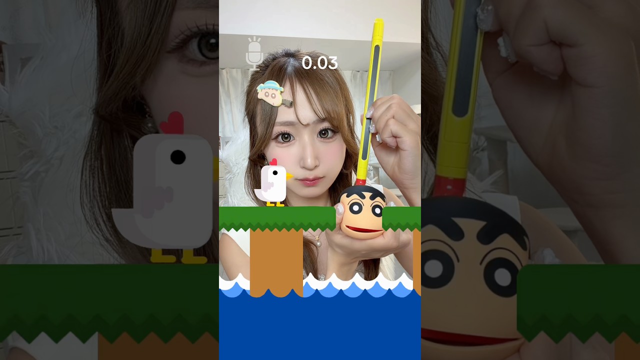 クレヨンしんちゃんの声真似しながら、ひよこゲームチャレンジ🐥🎮#crayonshinchan #challenge#game#imitacion