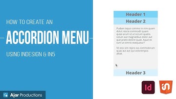 How to Create an Accordion Menu using InDesign & in5 (no coding)
