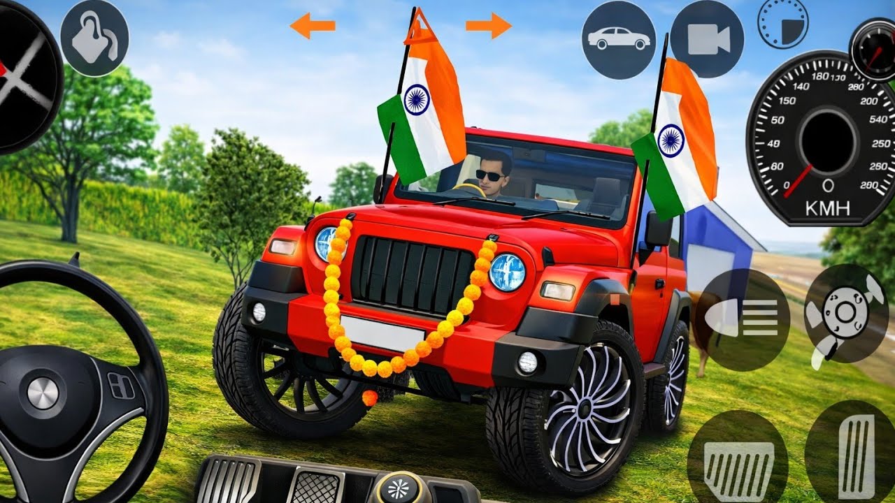 Red Modified Mahindra thar game 2026 🎯🎮