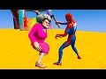 Scary Teacher 3d - Spideman vs Scary Teacher - Spiderman car was Stolen Jump/Fails - Game Animation