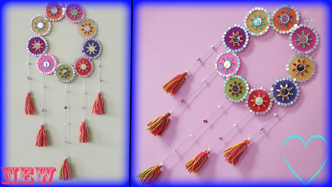 DIY wall  Hanging decor  from old waste bangles  Room 