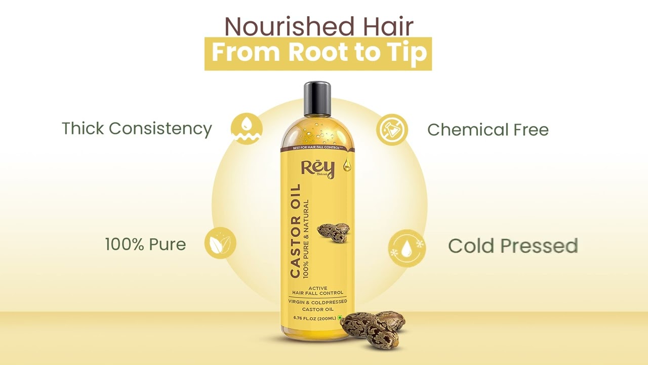 Rey Naturals Cold Pressed Castor Oil | Hair Growth & Skin Hydration | 750ml